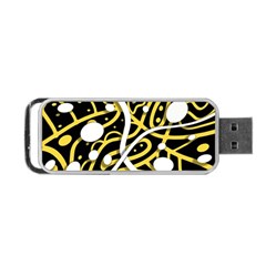 Yellow Movement Portable Usb Flash (two Sides) by Valentinaart