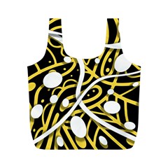 Yellow Movement Full Print Recycle Bags (m)  by Valentinaart