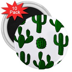 Cactuses Pattern 3  Magnets (10 Pack)  by Valentinaart