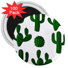 Cactuses Pattern 3  Magnets (100 Pack) by Valentinaart