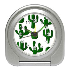 Cactuses Pattern Travel Alarm Clocks by Valentinaart