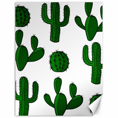 Cactuses Pattern Canvas 18  X 24   by Valentinaart