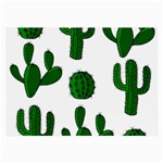 Cactuses pattern Large Glasses Cloth (2-Side) Back