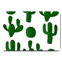 Cactuses Pattern Large Doormat  by Valentinaart