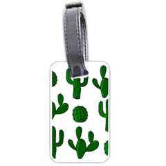 Cactuses Pattern Luggage Tags (one Side)  by Valentinaart