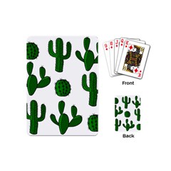 Cactuses Pattern Playing Cards (mini)  by Valentinaart