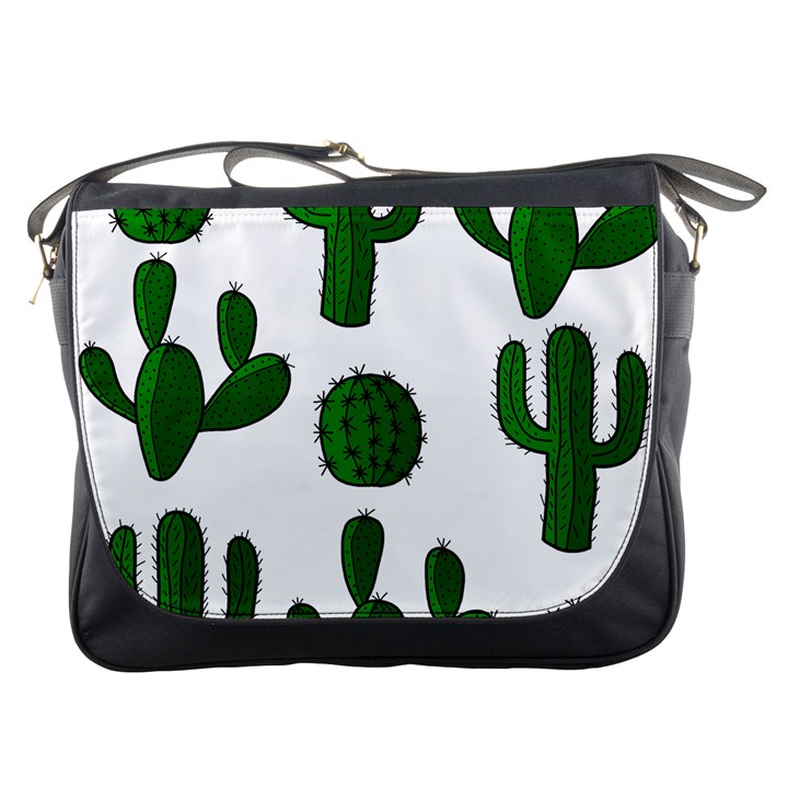 Cactuses pattern Messenger Bags