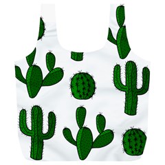 Cactuses Pattern Full Print Recycle Bags (l)  by Valentinaart