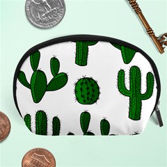 Cactuses Pattern Accessory Pouches (large)  by Valentinaart