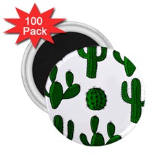 Cactuses Pattern 2 25  Magnets (100 Pack)  by Valentinaart