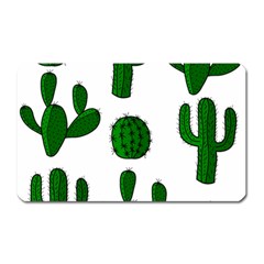 Cactuses Pattern Magnet (rectangular) by Valentinaart