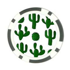 Cactuses Pattern Poker Chip Card Guards by Valentinaart