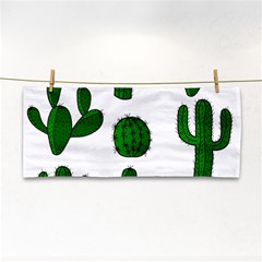 Cactuses Pattern Hand Towel by Valentinaart