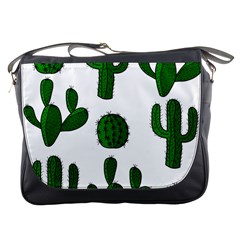 Cactuses Pattern Messenger Bags by Valentinaart