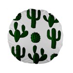 Cactuses pattern Standard 15  Premium Flano Round Cushions Front