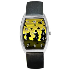 Khazar s Dream  Barrel Style Metal Watch by Valentinaart