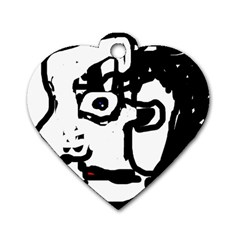 Old man Dog Tag Heart (One Side)