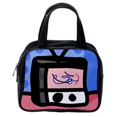 Old Television Classic Handbags (one Side) by Valentinaart