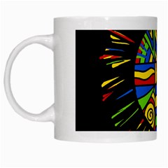 Colorful Bang White Mugs by Valentinaart