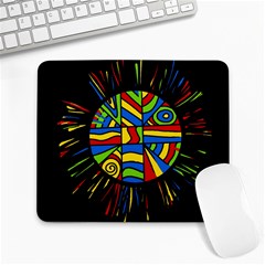 Colorful Bang Large Mousepads by Valentinaart