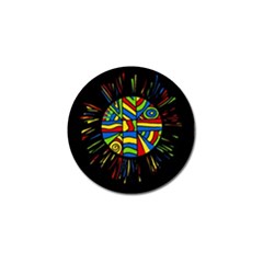 Colorful Bang Golf Ball Marker by Valentinaart