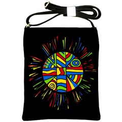 Colorful Bang Shoulder Sling Bags by Valentinaart