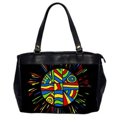 Colorful Bang Office Handbags (2 Sides)  by Valentinaart