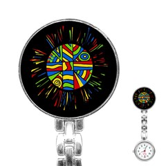 Colorful Bang Stainless Steel Nurses Watch by Valentinaart