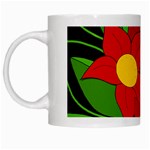 Red flowers White Mugs Left