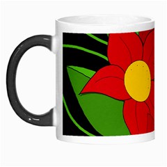 Red Flowers Morph Mugs by Valentinaart