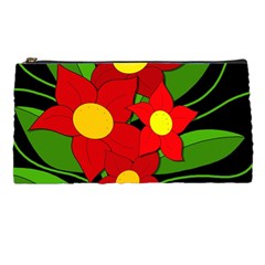 Red Flowers Pencil Cases by Valentinaart