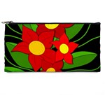 Red flowers Pencil Cases Front