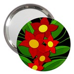 Red flowers 3  Handbag Mirrors Front