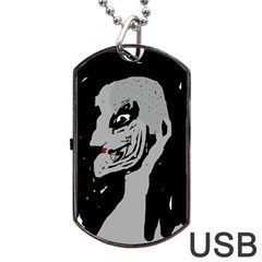 Horror Dog Tag Usb Flash (two Sides)  by Valentinaart