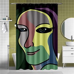 Lady Shower Curtain 48  X 72  (small)  by Valentinaart