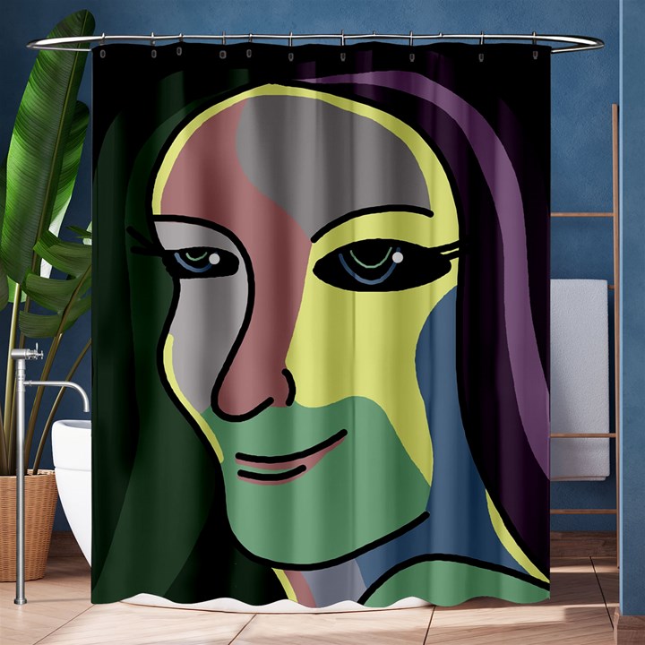 Lady Shower Curtain 60  x 72  (Medium) 