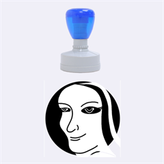 Lady Rubber Round Stamps (medium) by Valentinaart