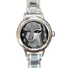 Lady - Gray Round Italian Charm Watch by Valentinaart