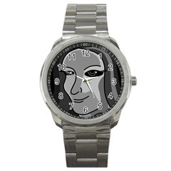 Lady - Gray Sport Metal Watch by Valentinaart