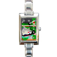 Trip Rectangle Italian Charm Watch by Valentinaart