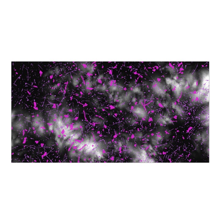 Black, Pink And Purple Splatter Pattern Satin Shawl