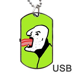 Protrusion  Dog Tag Usb Flash (one Side) by Valentinaart