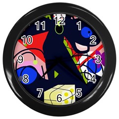 Gift Wall Clocks (black) by Valentinaart