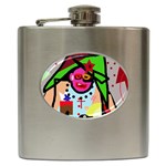 Quarreling Hip Flask (6 oz) Front