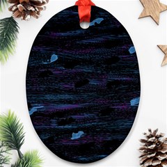 Blue Moonlight Ornament (oval) 