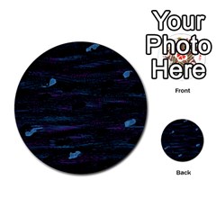 Blue Moonlight Multi-purpose Cards (round) 