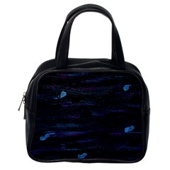 Blue Moonlight Classic Handbags (one Side) by Valentinaart