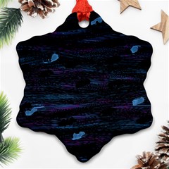 Blue Moonlight Snowflake Ornament (2-side)