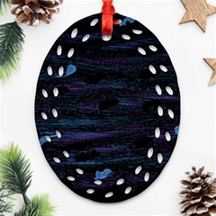 Blue Moonlight Ornament (oval Filigree) 