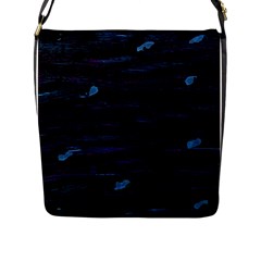 Blue Moonlight Flap Messenger Bag (l)  by Valentinaart